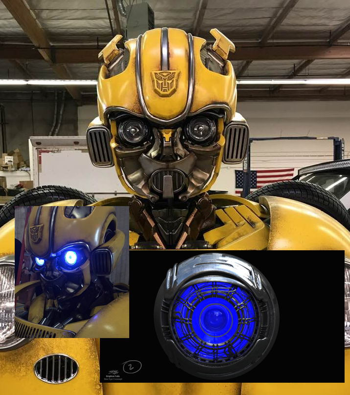 Bumblebee film concept art for the Decepticons and Bumblebee's battle