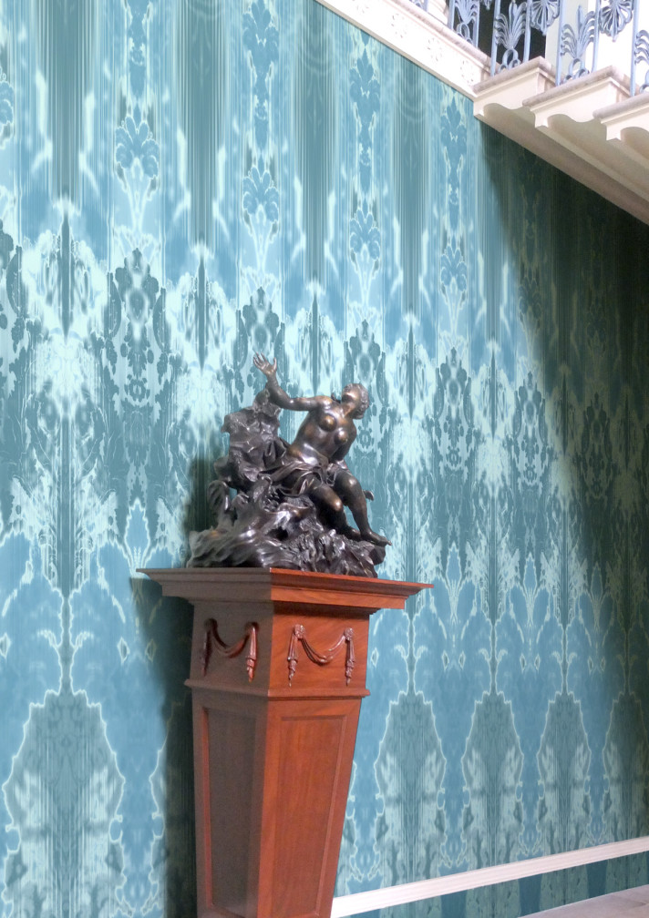 Ikat Damask wallpaper panel Timorous Beasties