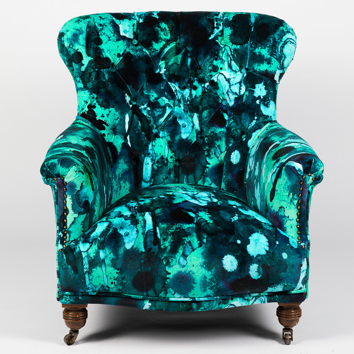 Storm Blotch Velvet Armchair Timorous Beasties