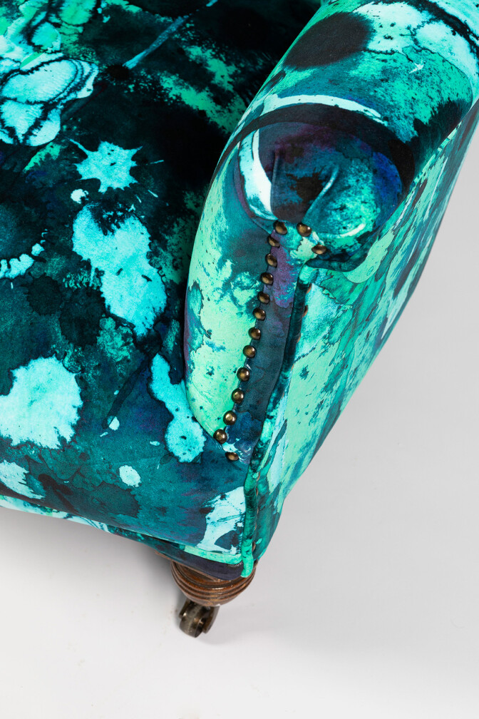 Storm Blotch Velvet Armchair Timorous Beasties