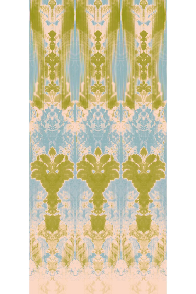 Ikat Damask wallpaper panel Timorous Beasties
