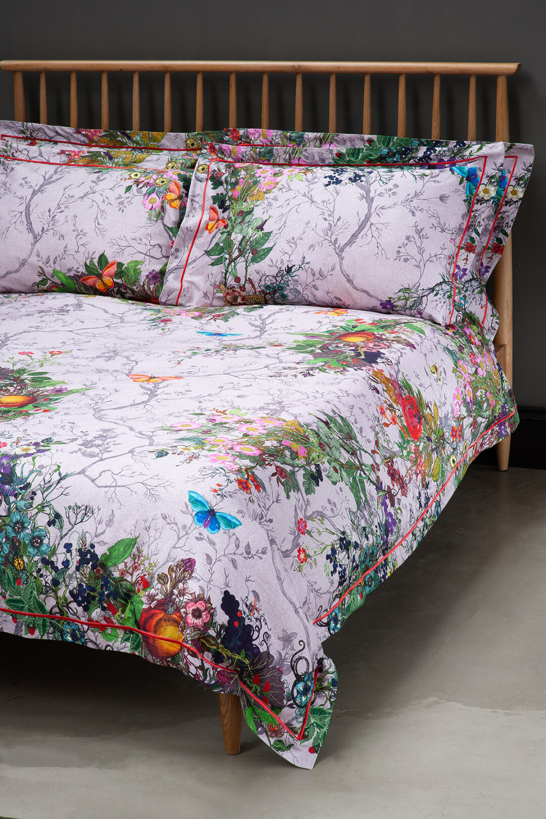 Timorous Beasties Bloomsbury Garden Dusty Pink Duvet Set Timorous