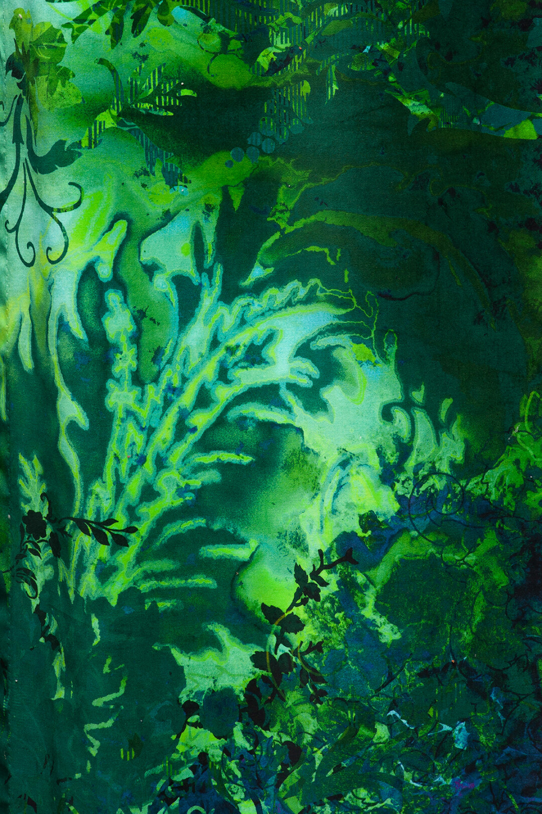 Tourmaline Damask Velvet fabric Timorous Beasties