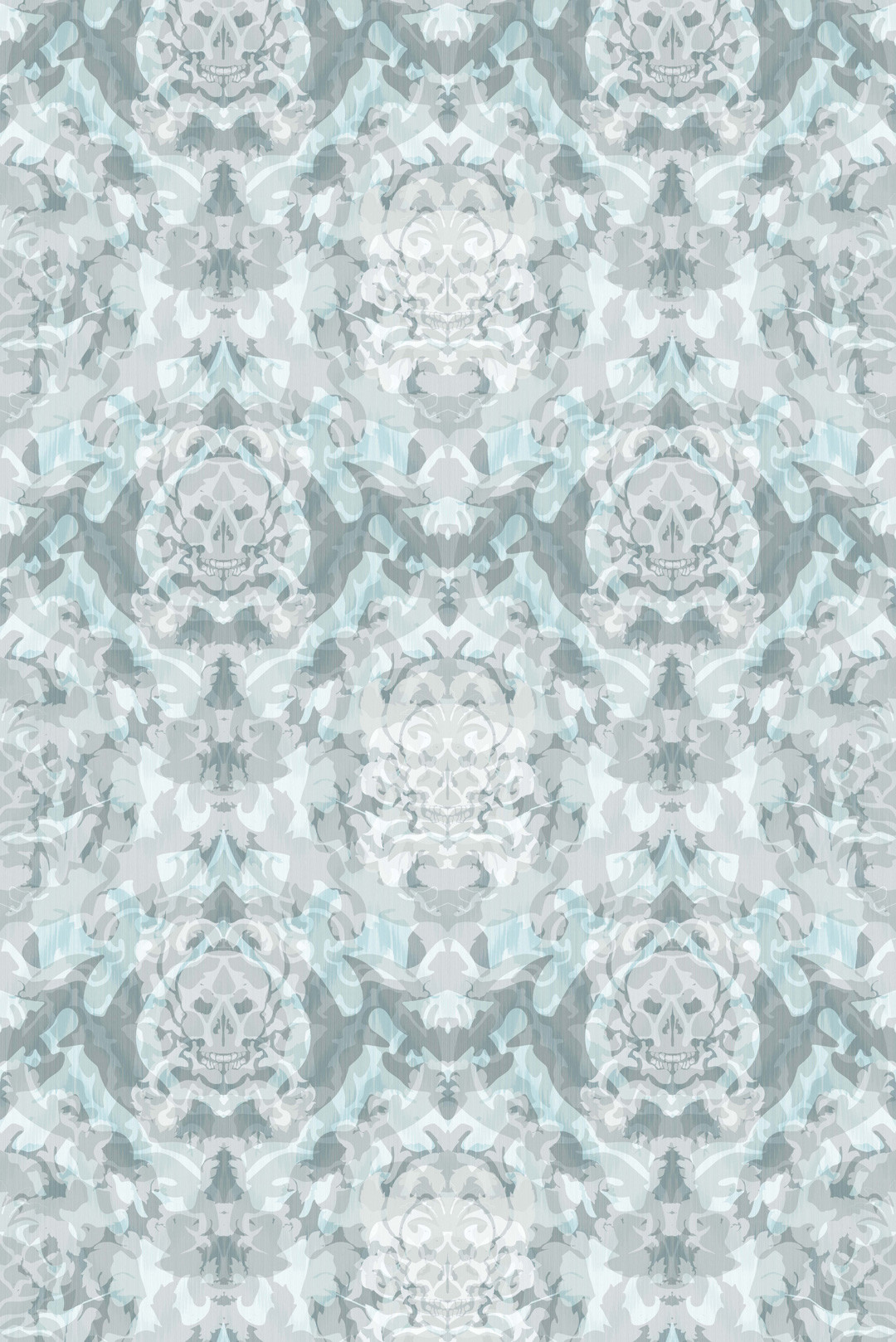 Skull Damask Superwide Wallpaper Skull Wallpaper Timorous Beasties