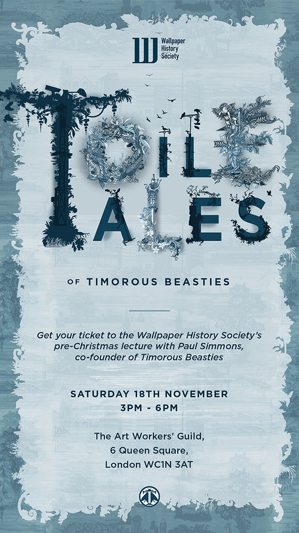 Wallpaper History Society Toile Tales of Timorous Beasties Timorous