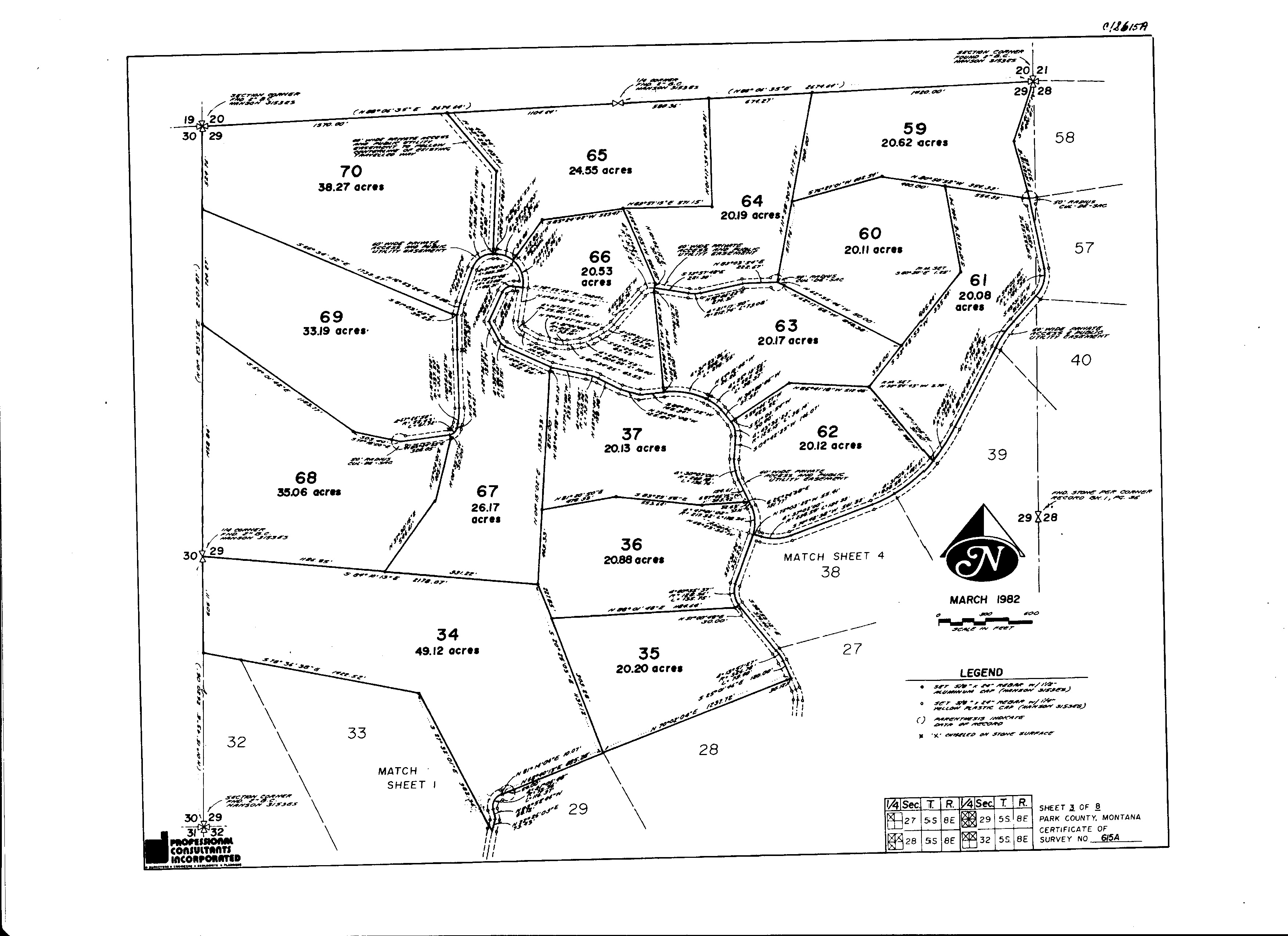 Glastonbury 1982 Certificate of Survey Maps and Data