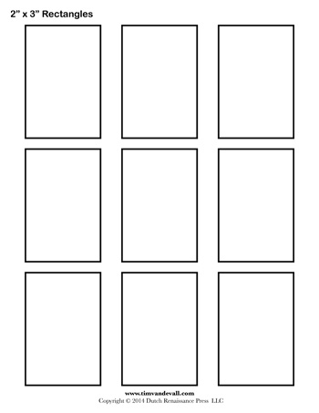 Rectangle Templates - 2 Inch - Tim's Printables