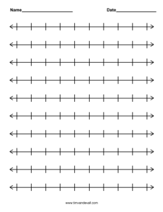 printable blank number line templates for math students and teachers