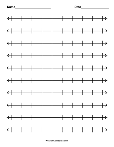 printable blank number line templates for math students and teachers