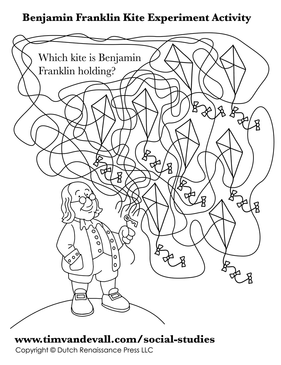 benjamin franklin coloring pages