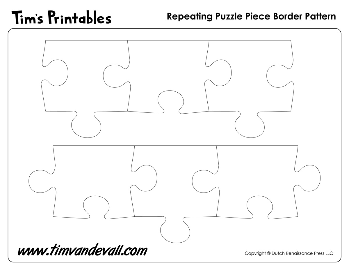 Printable Puzzle Piece Border Pattern Tim van de Vall