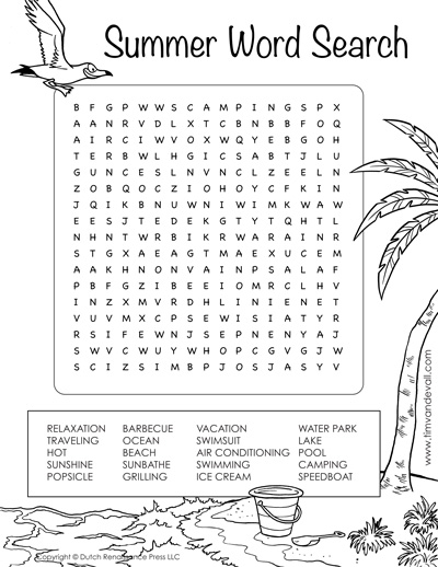 summer word search black and white 400 tims printables