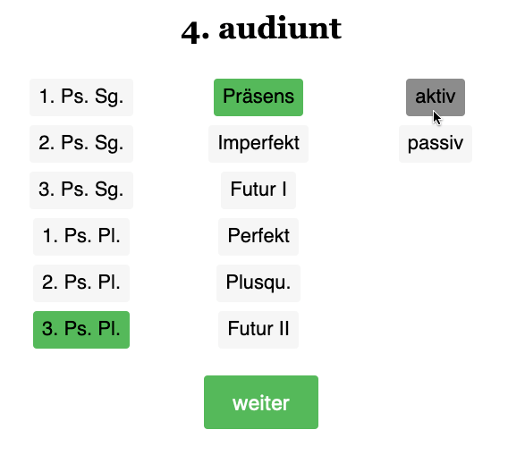 Der LateinVerbformentrainer Tinctor.de Übungen in Latein zu Wortschatz und Grammatik