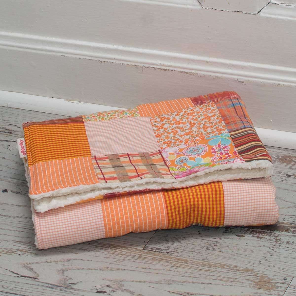 PatchworkKrabbeldecke orange