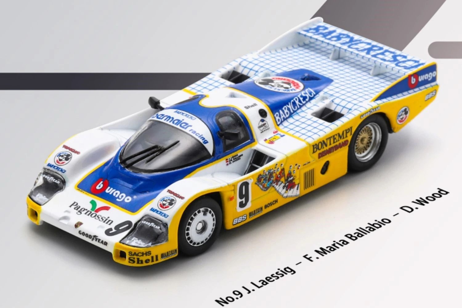 Sparky 1/64 Porsche 956 No.9 5th Le Mans 1986 J. Laessig F. Maria