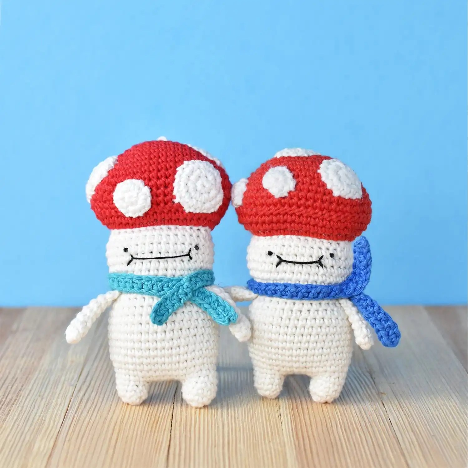 Mushie the Mushroom Free Amigurumi Christmas Ornament Pattern Tiny