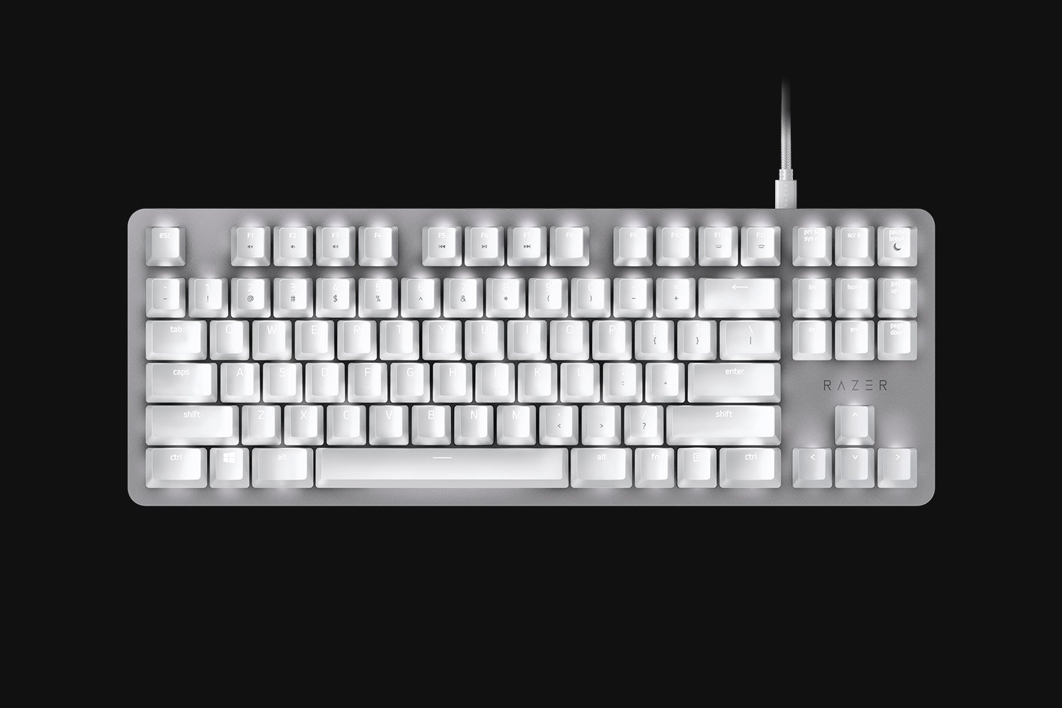 Razer BlackWidow Lite Orange Switch Keyboard (Mercury White) TINYROBOT