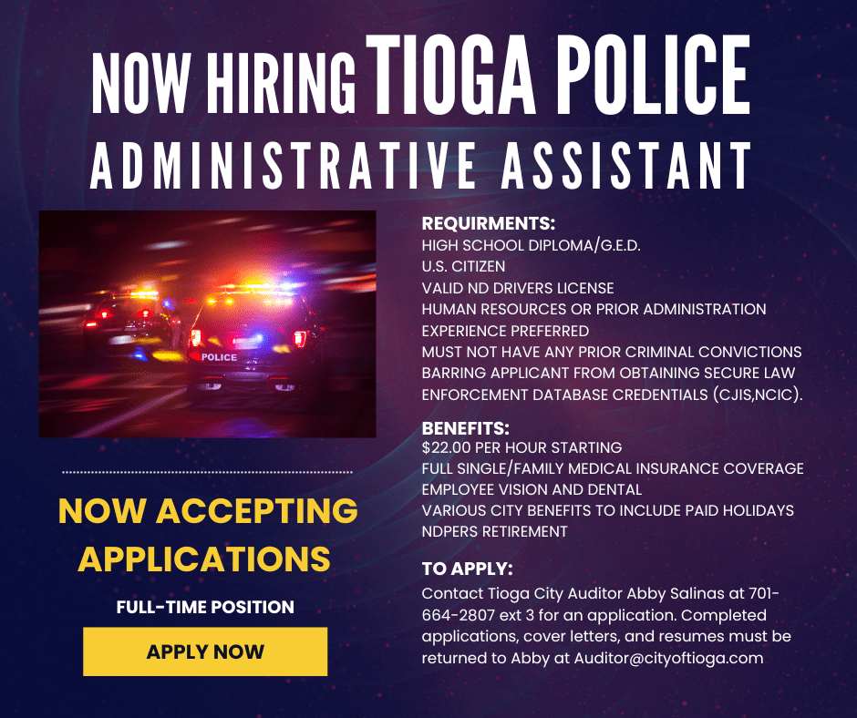 Tioga, North Dakota Departments