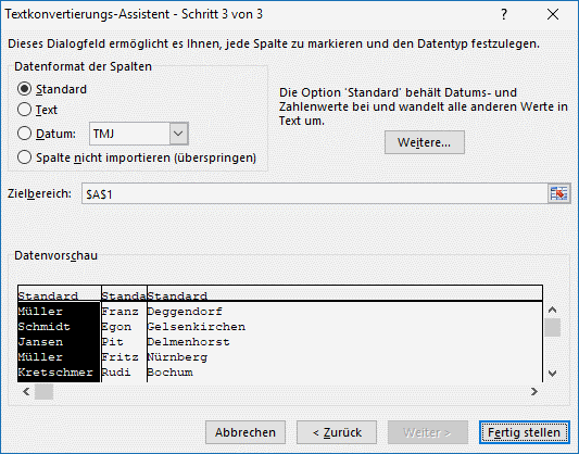 Excel Zusammengesetzte Zellen trennen und Inhalt aufeilen Tippscout.de