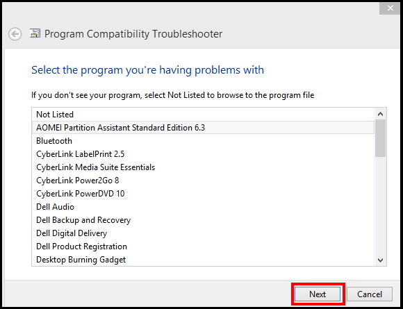 How do I fix incompatible programs in Windows 10? Überprüfen.