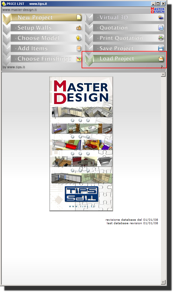 Load the project from local disk.