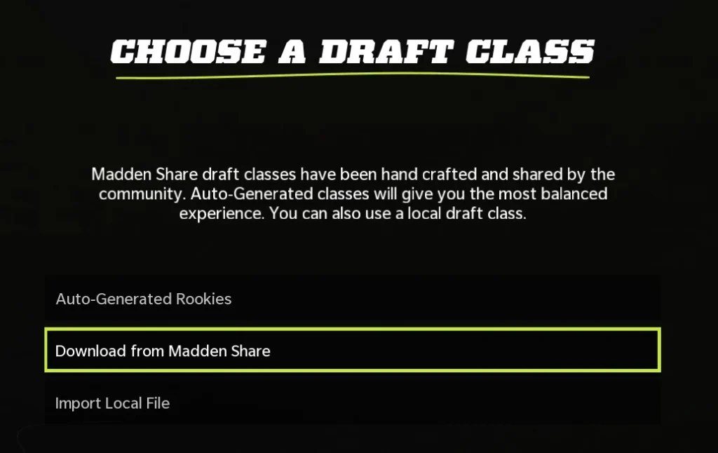 How to Create/Import A Draft Class in Madden 22