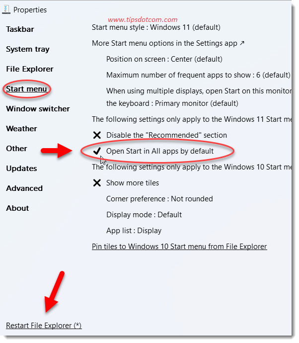 Make start menu default open to all apps : r/Windows11 reddit
