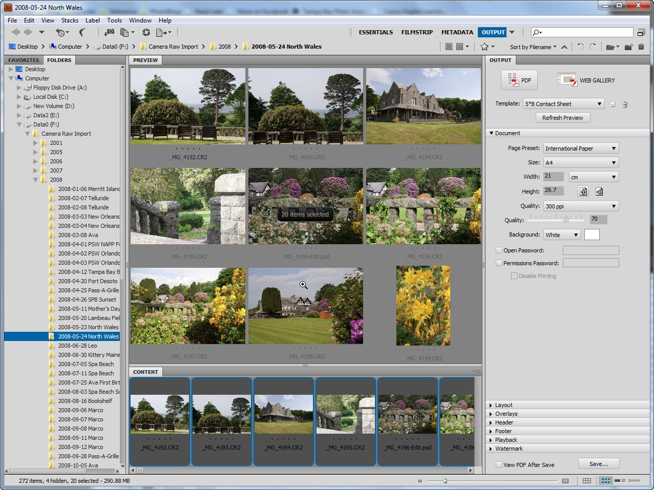 Contact Sheets in CS5 TipSquirrel