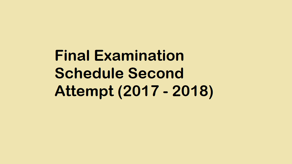 Final Examination Schedule Tishk Private Institute