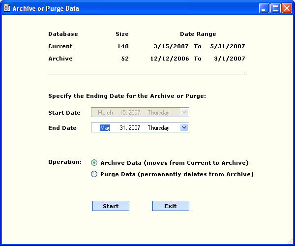 Data Archiving and Purging