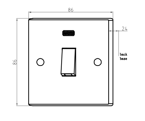20A DP Switch c/w Neon & Flex Outlet - White | Knightsbridge (SN8341N)