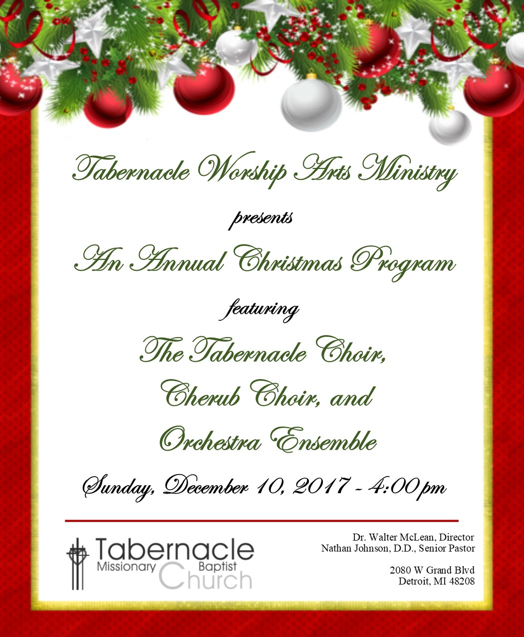 Worship Arts Christmas Concert December 10, 2017 A Place to