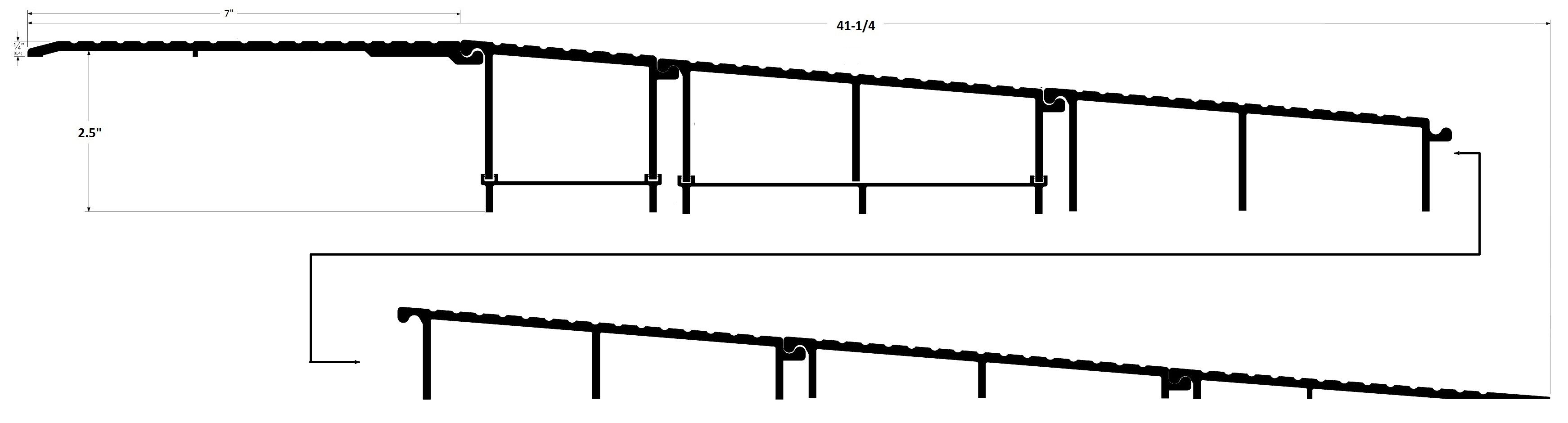 ADA Compliant Modular Ramp with Top Plate, by Pemko, Sold by www
