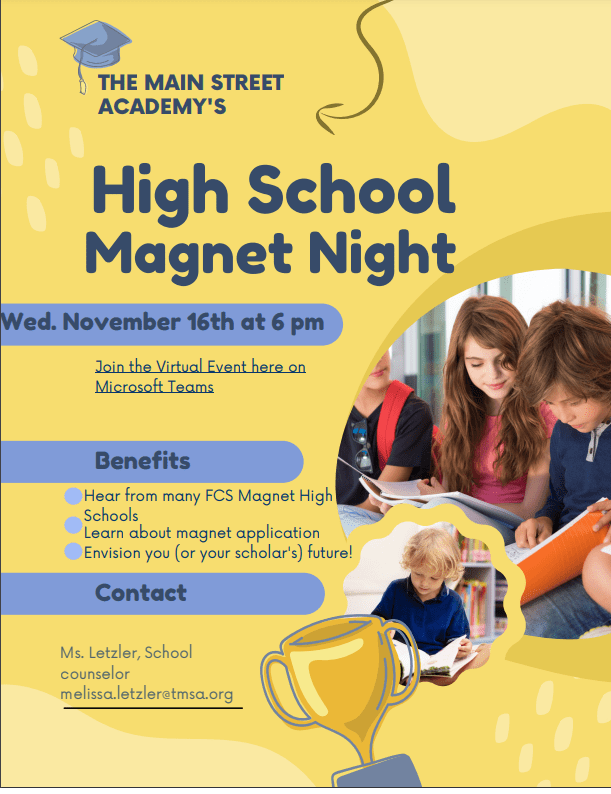 TMSA's Virtual High School Night The Main Street Academy