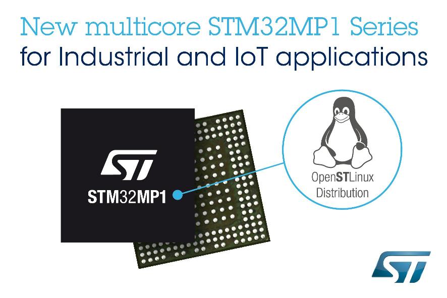 STMicroelectronics launches STM32MP1 microprocessor series