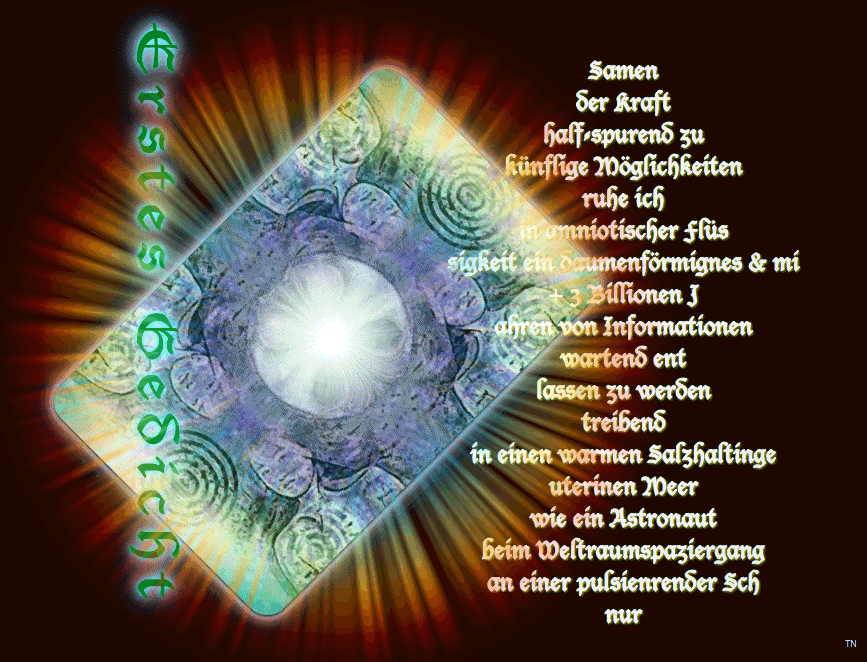 Erstes Gedicht Reflexionen über die Physiologie des Bewusstseins