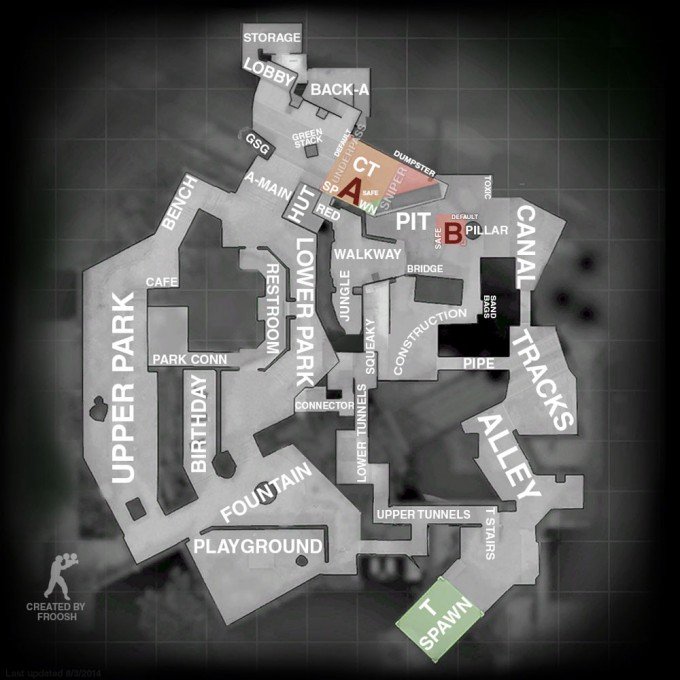 CSGO Map Callouts Overviews for Competitive Maps