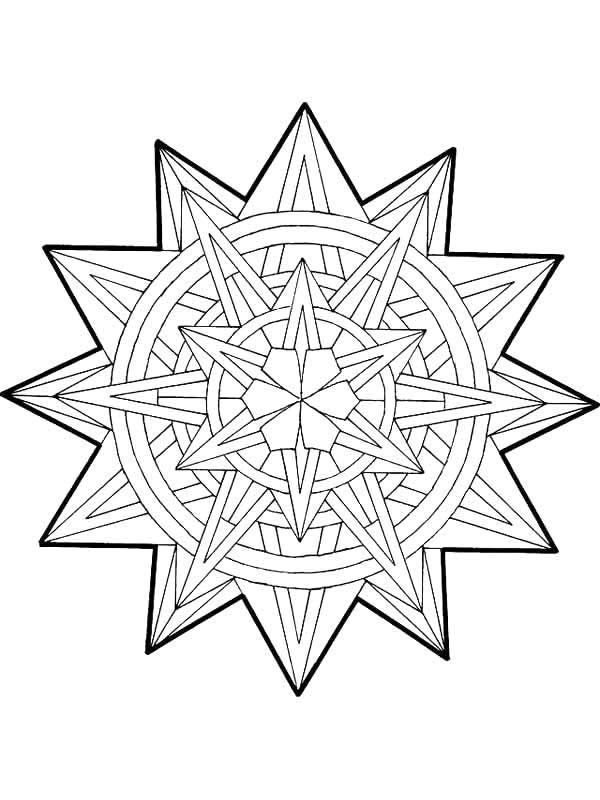 Christmas Mandala Coloring Pages Pinterest