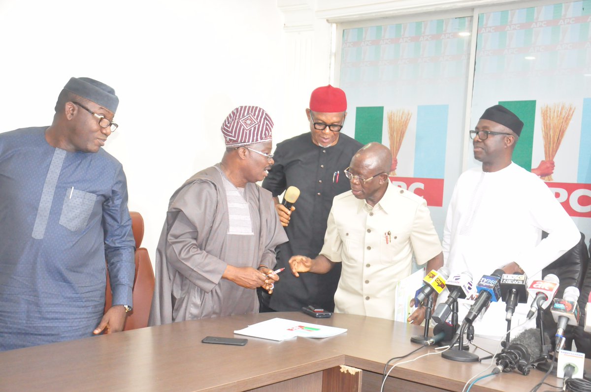Oshiomhole unveils APC committees for governorship primaries (Full List)