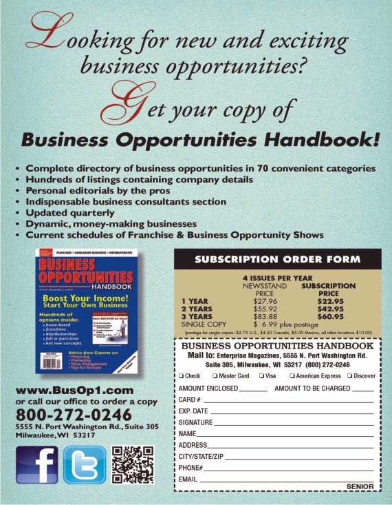 Senior Business Business Opportunities Handbook