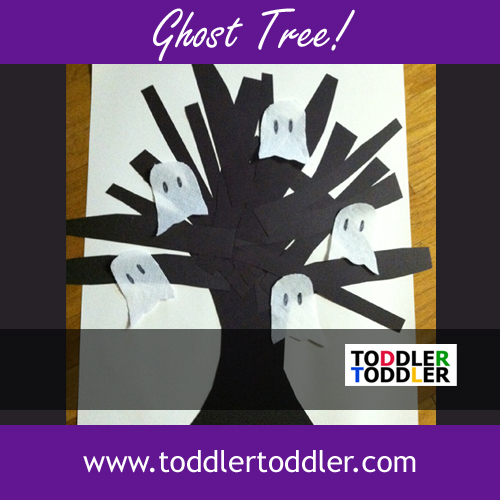 Halloween craft for kids! A Ghost Tree! Simple activities with your