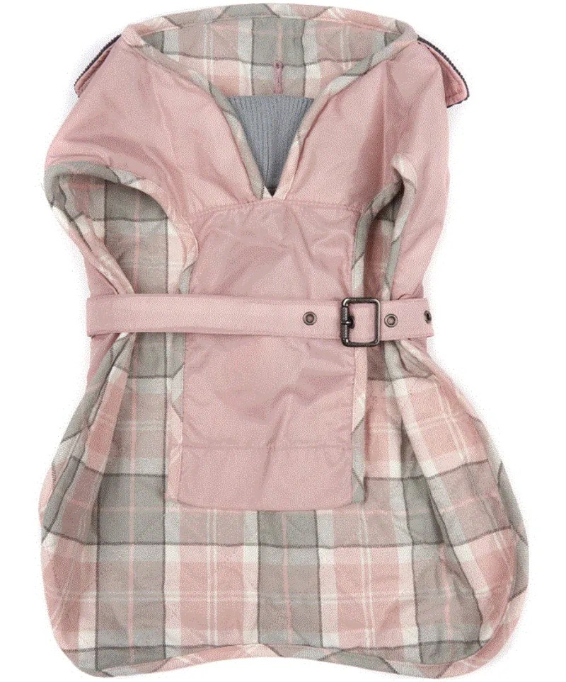 Barbour Pink Tartan Dog Coat