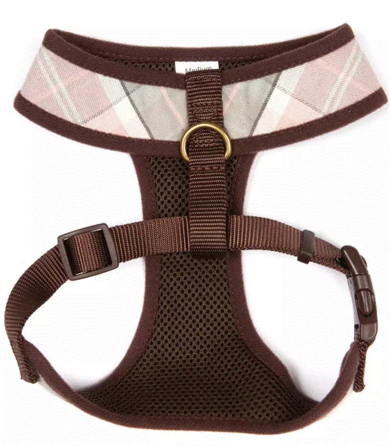 Barbour Dogs Pink Tartan Harness