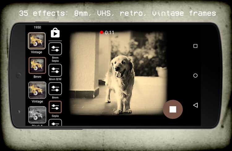 Aplikasi untuk merekam video Vintage dan video Retro
