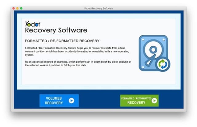Yodot Recovery Software, recuperación de datos y particiones para Mac