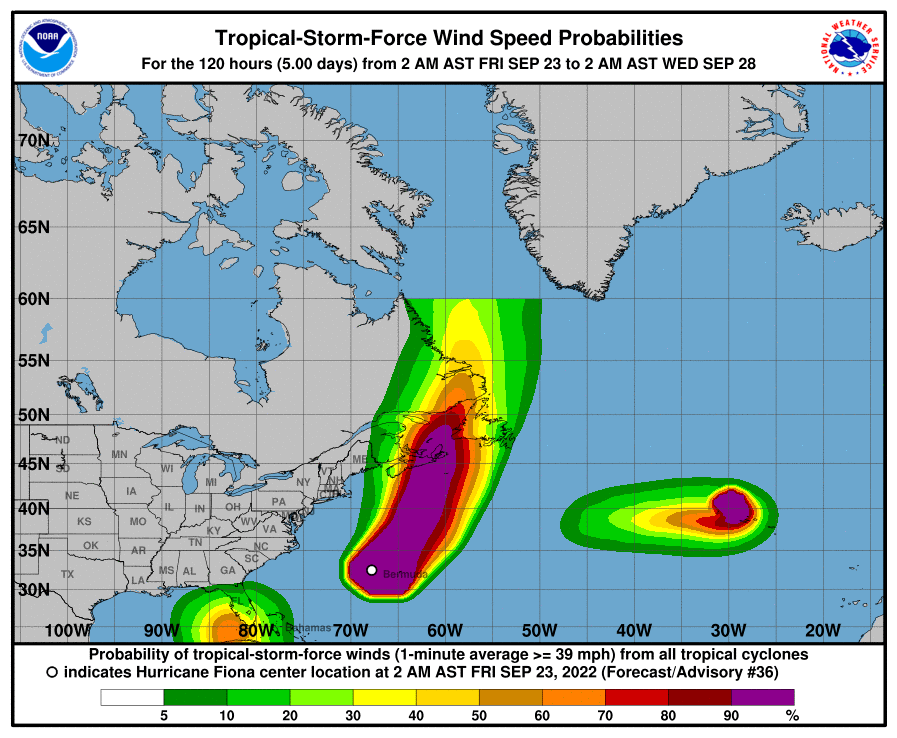 Hurricane Warning Issued For PEI, Parts of Nova Scotia and Newfoundland as Fiona Expected to