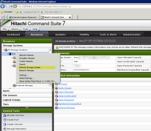 Refresh a storage array