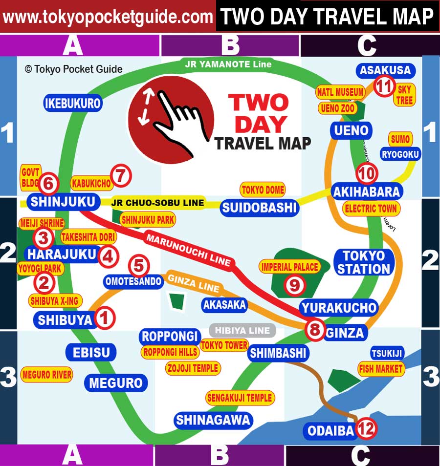 TOKYO POCKET GUIDE Tokyo Two Day Travel Itinerary for Tourist Sights