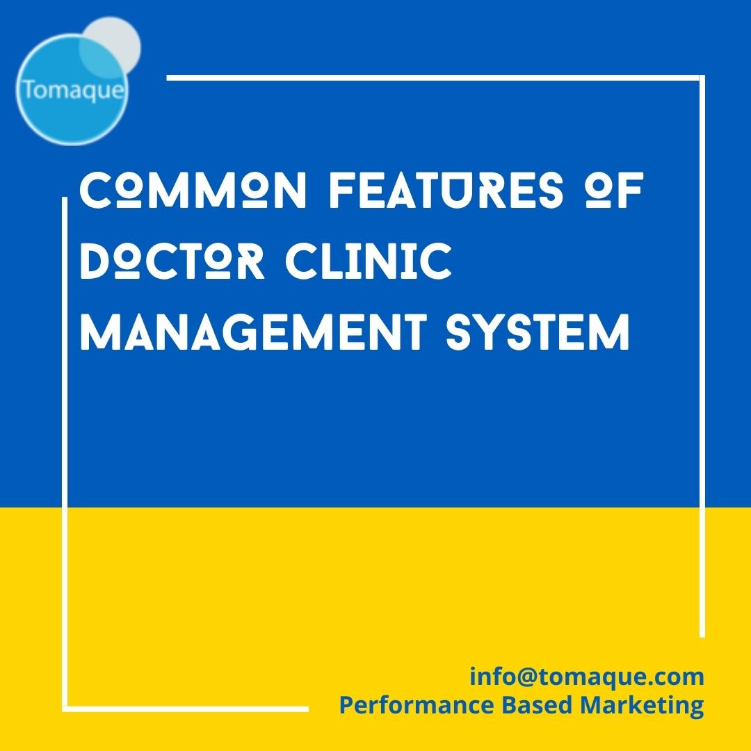 Doctor Clinic Management System Tomaque Digital Services