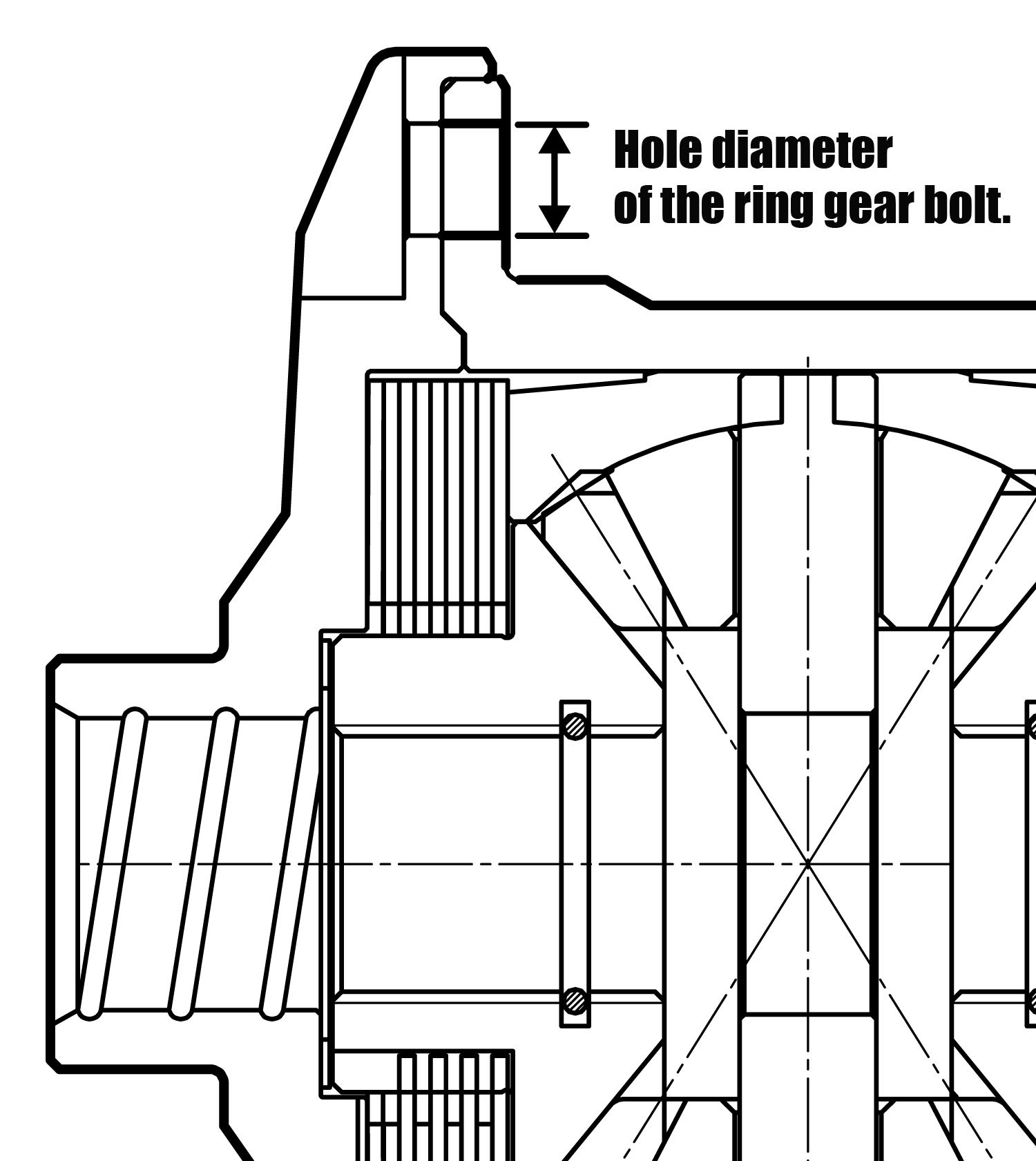 Confirm the type name from the shape of the differential case body.